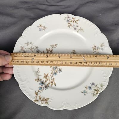 H&C L France Havilan D&Co Salad Lunch Plates 8.25" Blue Floral Sprigs Set of 3 - Thumbnail 4