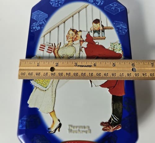 2001 Limited Edition Snickers Canister Tin Can Christmas Norman Rockwell - Thumbnail 9