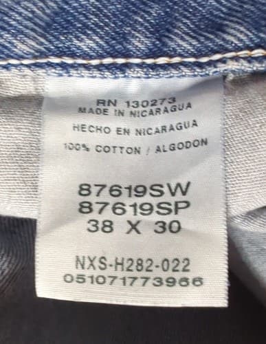 Men's Rustler Dark Wash Jeans Size 38x30 - Thumbnail 5