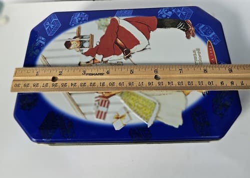 2001 Limited Edition Snickers Canister Tin Can Christmas Norman Rockwell - Thumbnail 8