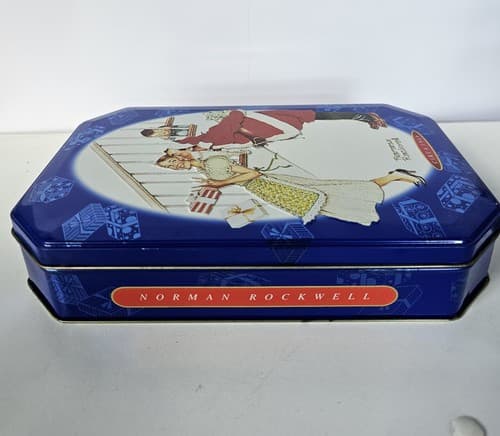 2001 Limited Edition Snickers Canister Tin Can Christmas Norman Rockwell - Thumbnail 5