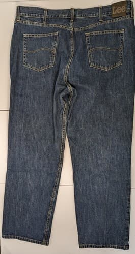 Mens Lee Jeans 42W 32L Relaxed Fit Straight Leg - Thumbnail 2