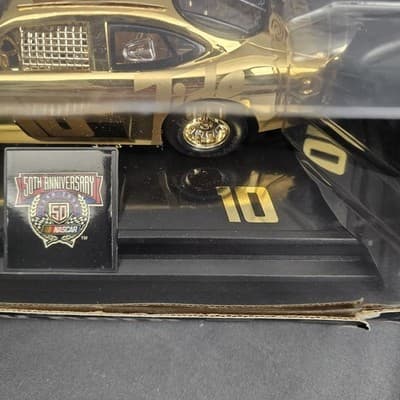 Racing Champions Nascar #10 24K Gold Plated 50th Anniversary Diecast Car 1:24 - Thumbnail 7