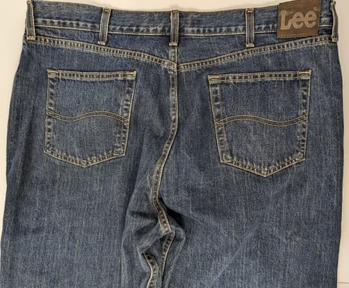 Mens Lee Jeans 42W 32L Relaxed Fit Straight Leg - Thumbnail 4