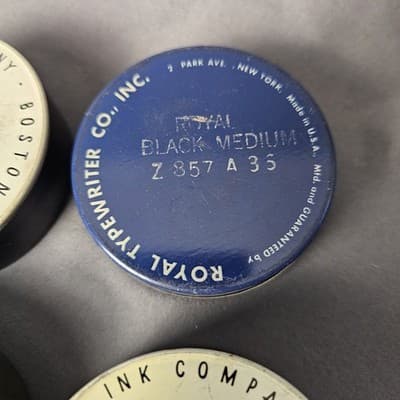 CARTER'S MIDNIGHT & CARTER'S NYLON IDEAL TYPEWRITER RIBBON TINS NICE GRAPHICS - Thumbnail 5