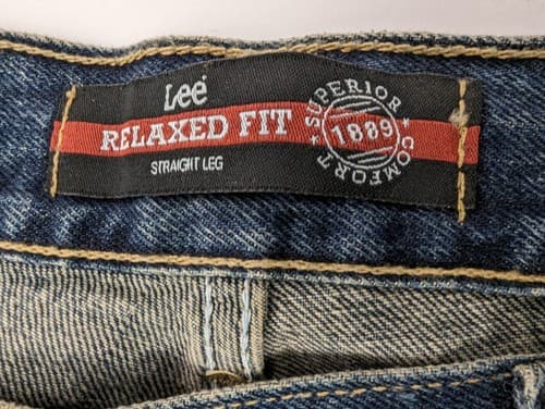 Mens Lee Jeans 42W 32L Relaxed Fit Straight Leg - Thumbnail 5