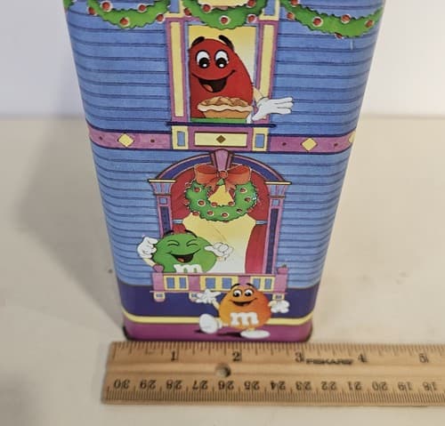 M&M's Brand Peanut Town Empty Canister Tin Christmas Eve Bed & Breakfast 1995 - Thumbnail 10