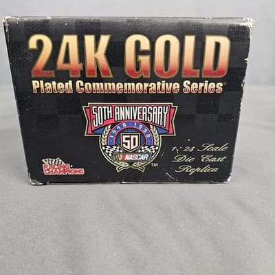 Racing Champions Nascar #10 24K Gold Plated 50th Anniversary Diecast Car 1:24 - Thumbnail 8