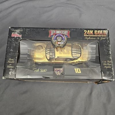 Racing Champions Nascar #10 24K Gold Plated 50th Anniversary Diecast Car 1:24 - Thumbnail 3