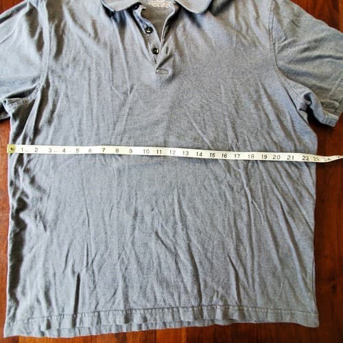 Alfani Polo Shirt Mens Large Gray Stretch Collared - Thumbnail 5