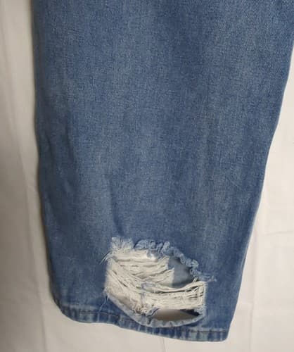 Rue Plus Blue Jeans High Rise Distressed Straight Leg Size 20 Light Blue NWT - Thumbnail 12