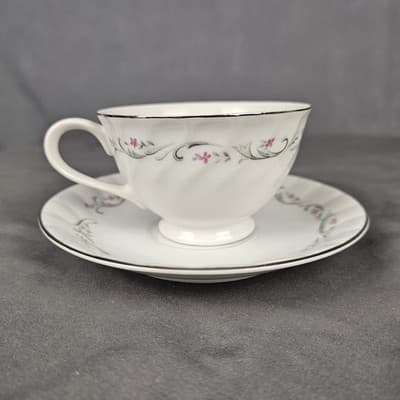 Royal Swirl by Fine China Of Japan Footed Cup & Saucer Set Of 2 Tea Coffee - Thumbnail 9