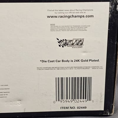 Racing Champions Nascar #10 24K Gold Plated 50th Anniversary Diecast Car 1:24 - Thumbnail 12