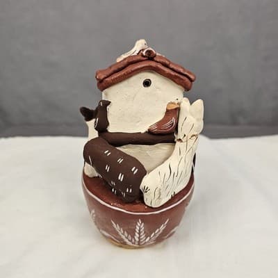 6” Handcrafted Peruvian Folk Art Clay Noah's Ark Figurine Christian Room Art - Thumbnail 4
