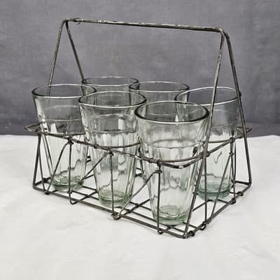 Chai Tea Glasses w Wire Carrier - Thumbnail 5