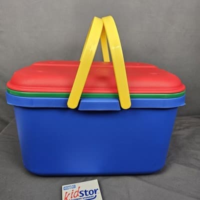 Eagle Craftstor Craft Sewing Tote Storage System Organizer Picnic Basket - Thumbnail 2