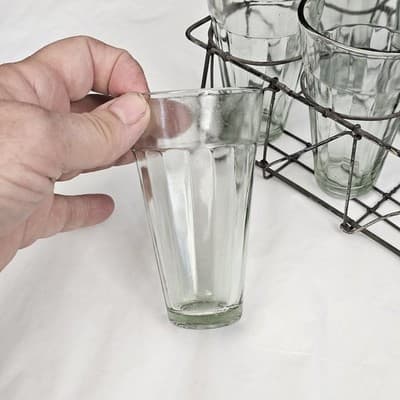 Chai Tea Glasses w Wire Carrier - Thumbnail 6
