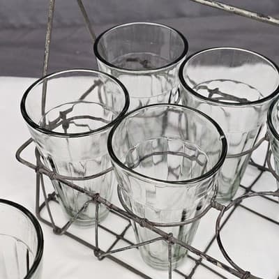 Chai Tea Glasses w Wire Carrier - Thumbnail 10