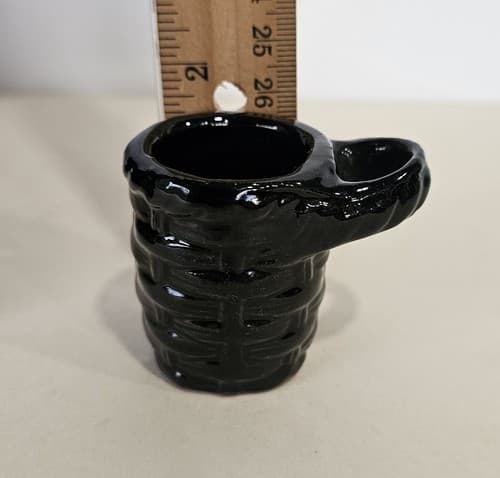 Cat Decanter w/Cups Antique Benson Handpainted Cat Decanter & 6 Cups Shot Glass - Thumbnail 15