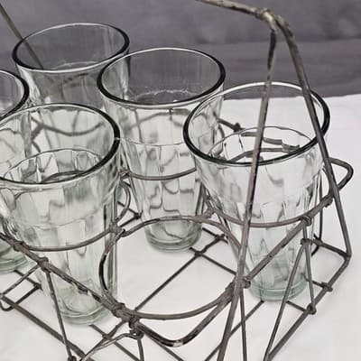 Chai Tea Glasses w Wire Carrier - Thumbnail 11