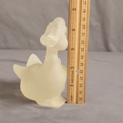 Frosted Happy Duck Figurine CIA Signed Anthony 4.75" Tall - Thumbnail 11