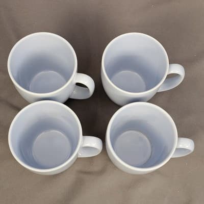 ​Corelle Stoneware Periwinkle Blue Coffee Mugs Set of 4 Tea Cups - Thumbnail 4