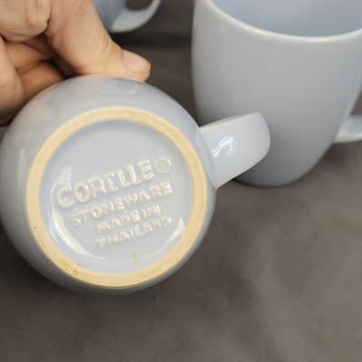 ​Corelle Stoneware Periwinkle Blue Coffee Mugs Set of 4 Tea Cups - Thumbnail 5
