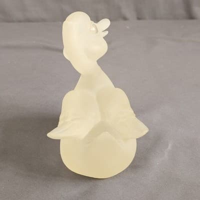 Frosted Happy Duck Figurine CIA Signed Anthony 4.75" Tall - Thumbnail 7