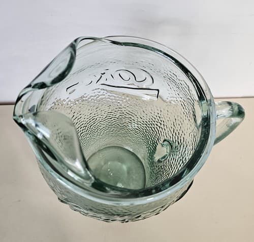 Vintage Look Coca-Cola U.S.A. green pebble-glass pitcher Coke 64 OZ - Thumbnail 3