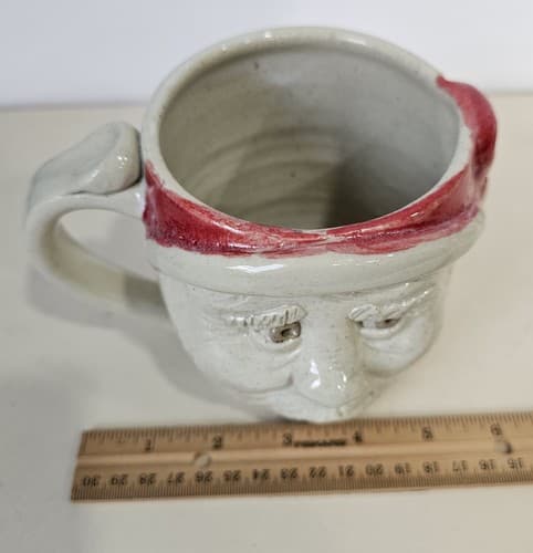 Santa Handmade Mug Face Christmas Coffee Tea Large Pottery - Thumbnail 5