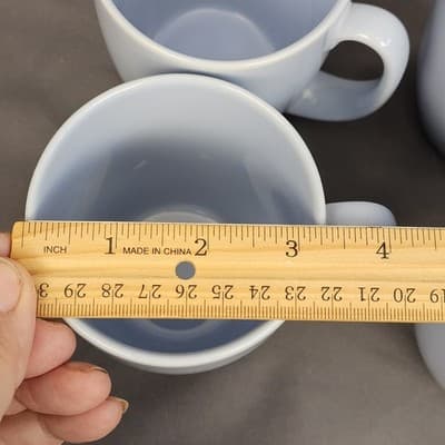 ​Corelle Stoneware Periwinkle Blue Coffee Mugs Set of 4 Tea Cups - Thumbnail 6