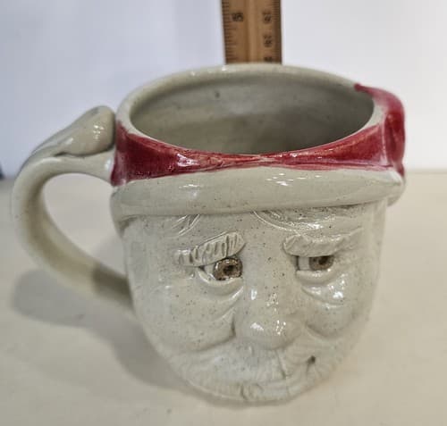 Santa Handmade Mug Face Christmas Coffee Tea Large Pottery - Thumbnail 6