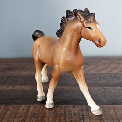 Small Horse Pony Figurines Lot of 3 Buckskin, Gray, Bay Vintage 4.5" Tall - Thumbnail 11