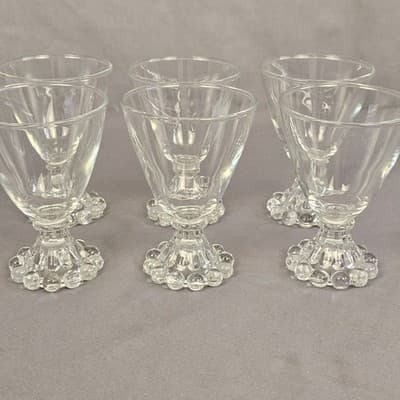Vintage Anchor Hocking Boopie 4" Cordial Juice Glass set of 6 - 3oz. - Thumbnail 3