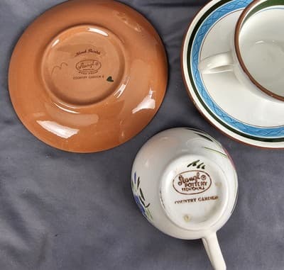 4 Sets of MCM Stangl Country Garden Flat Tea Coffee Cup & Saucer 2 5/8" - Thumbnail 7