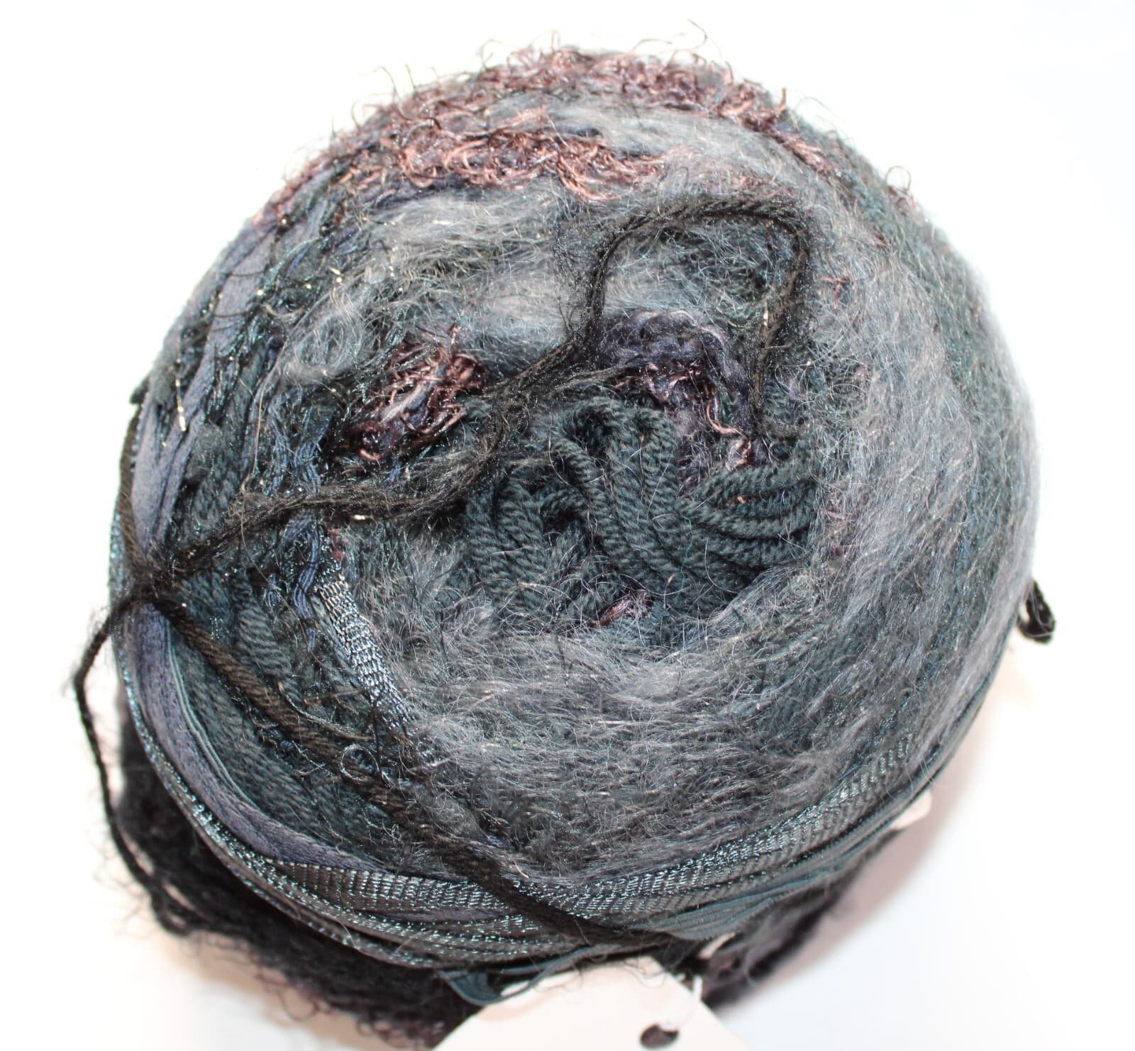 Camelot Designer Yarn Gray blue mauve 31% Nylon, 30% Wool, Acr Mohair 327yd - Thumbnail 2