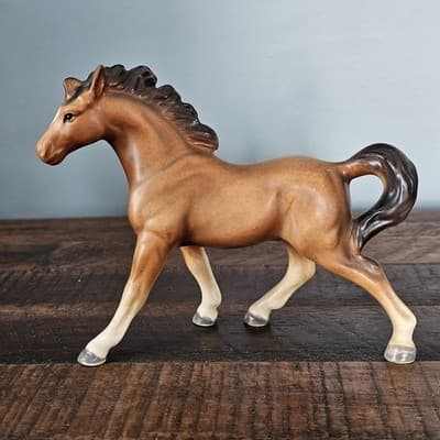 Small Horse Pony Figurines Lot of 3 Buckskin, Gray, Bay Vintage 4.5" Tall - Thumbnail 14