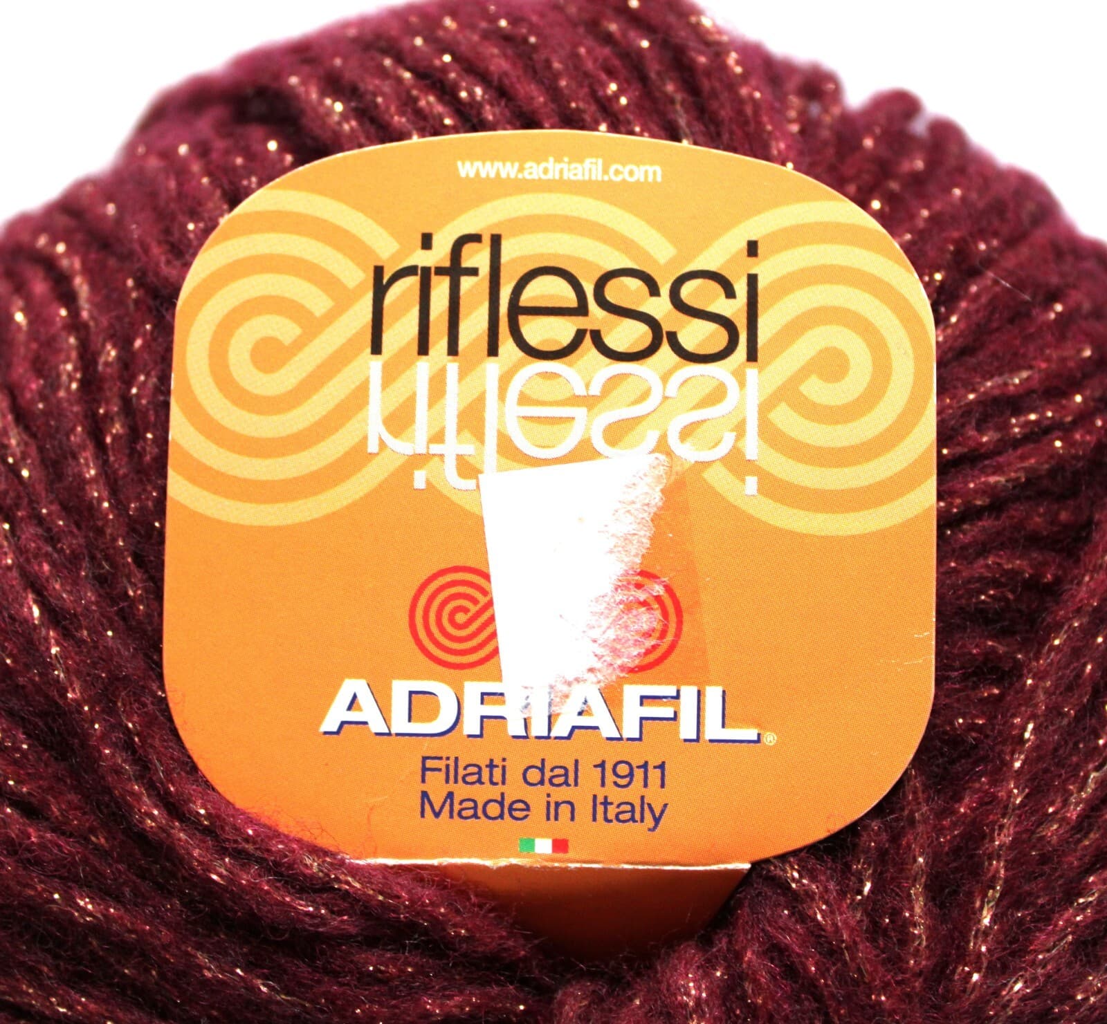 SALE Adriafil Riflessi Yarn Col 47 Burgundy Gold 35% Wool 31% Acrylic 150m 50gr - Thumbnail 3