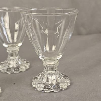 Vintage Anchor Hocking Boopie 4" Cordial Juice Glass set of 6 - 3oz. - Thumbnail 5