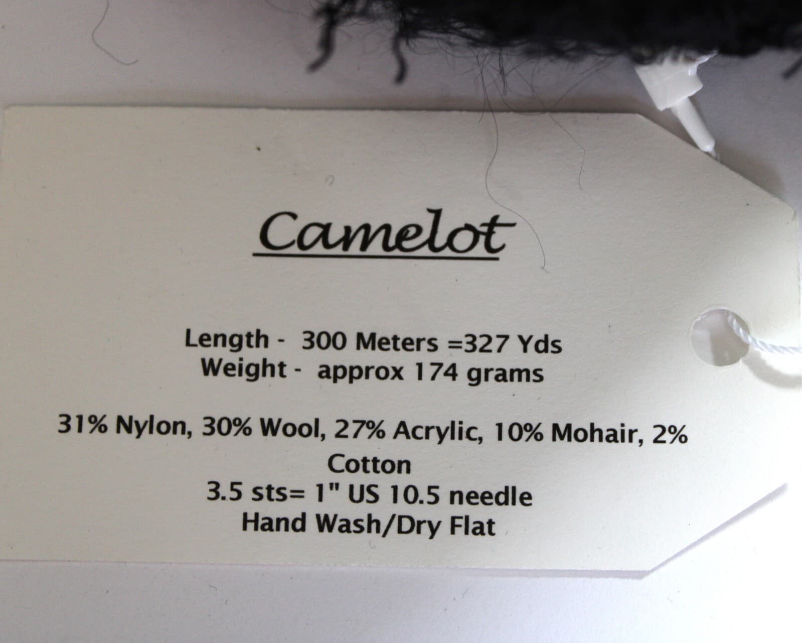 Camelot Designer Yarn Black 31% Nylon 30% Wool 27% Acrylic 10% Mohair 327yd - Thumbnail 5