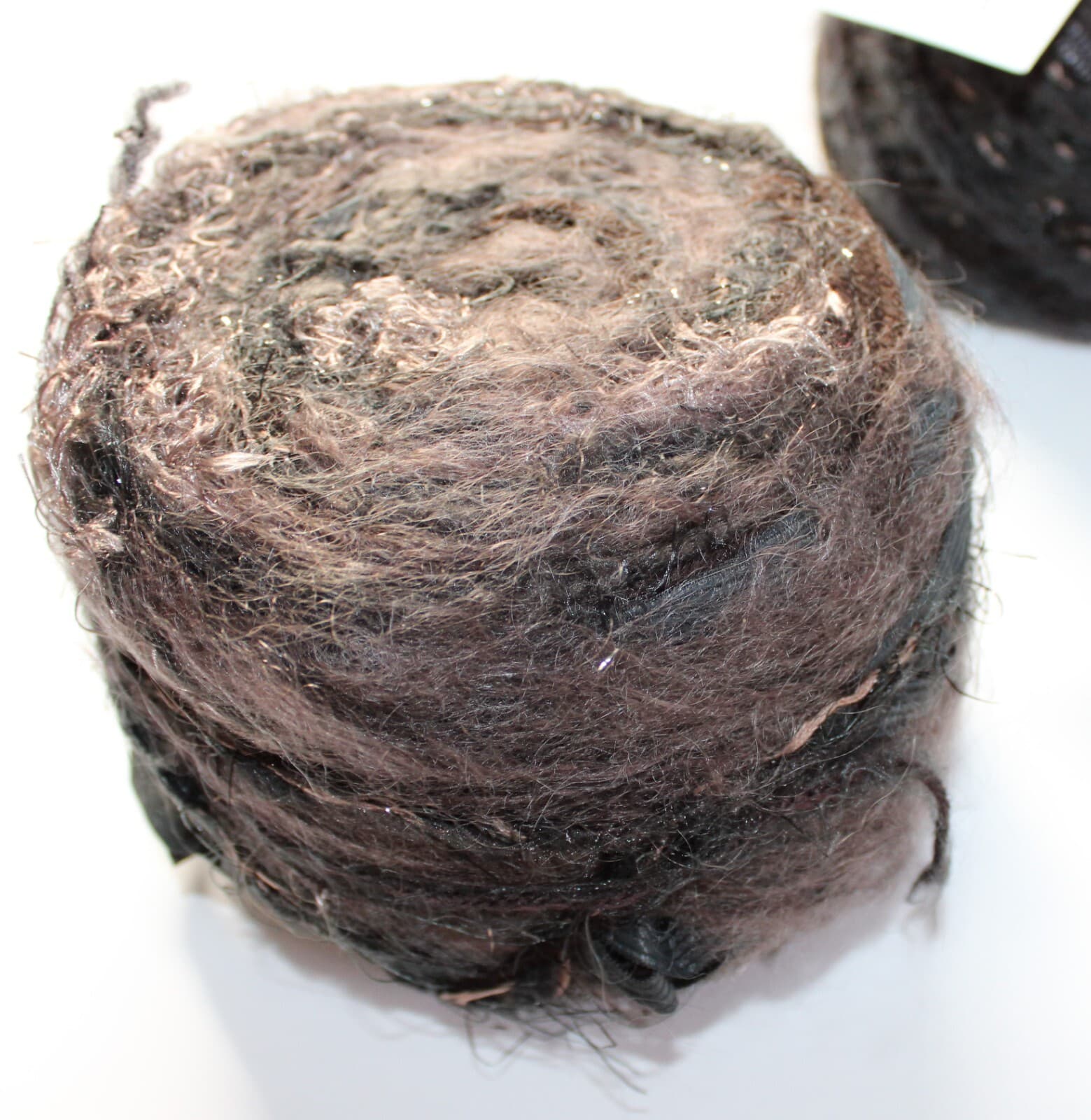 Camelot Designer Yarn Brown w Black 31% Nylon 30% Wool Acrylic Mohair 327yd - Thumbnail 4