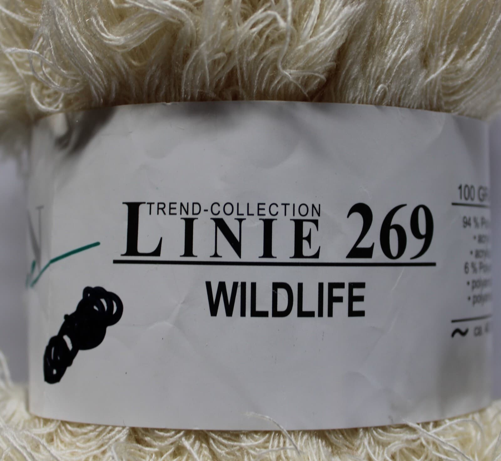 Linie 269 Wildlife Online Yarn Col 023 Cream 94% Acrylic 6% Nylon 100gr 40m - Thumbnail 3