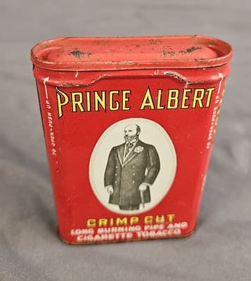 Vintage Prince Albert Tobacco Tin with Lid Process Patented 1907 Empty - Thumbnail 2