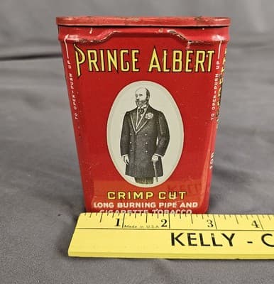 Vintage Prince Albert Tobacco Tin with Lid Process Patented 1907 Empty - Thumbnail 9