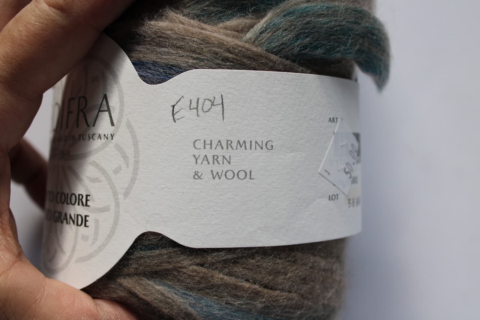 Gedifra Molto Grande 100% Virgin Wool Tan with Blue 200gr 60m - Thumbnail 3