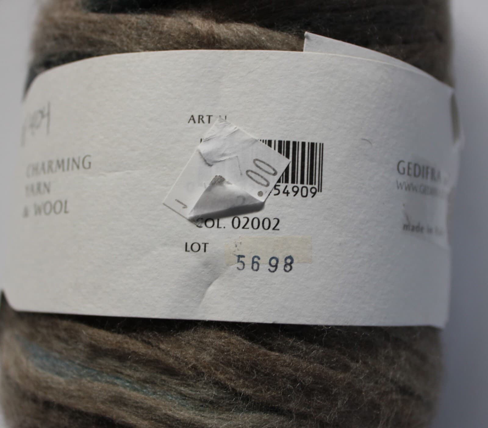 Gedifra Molto Grande 100% Virgin Wool Tan with Blue 200gr 60m - Thumbnail 4