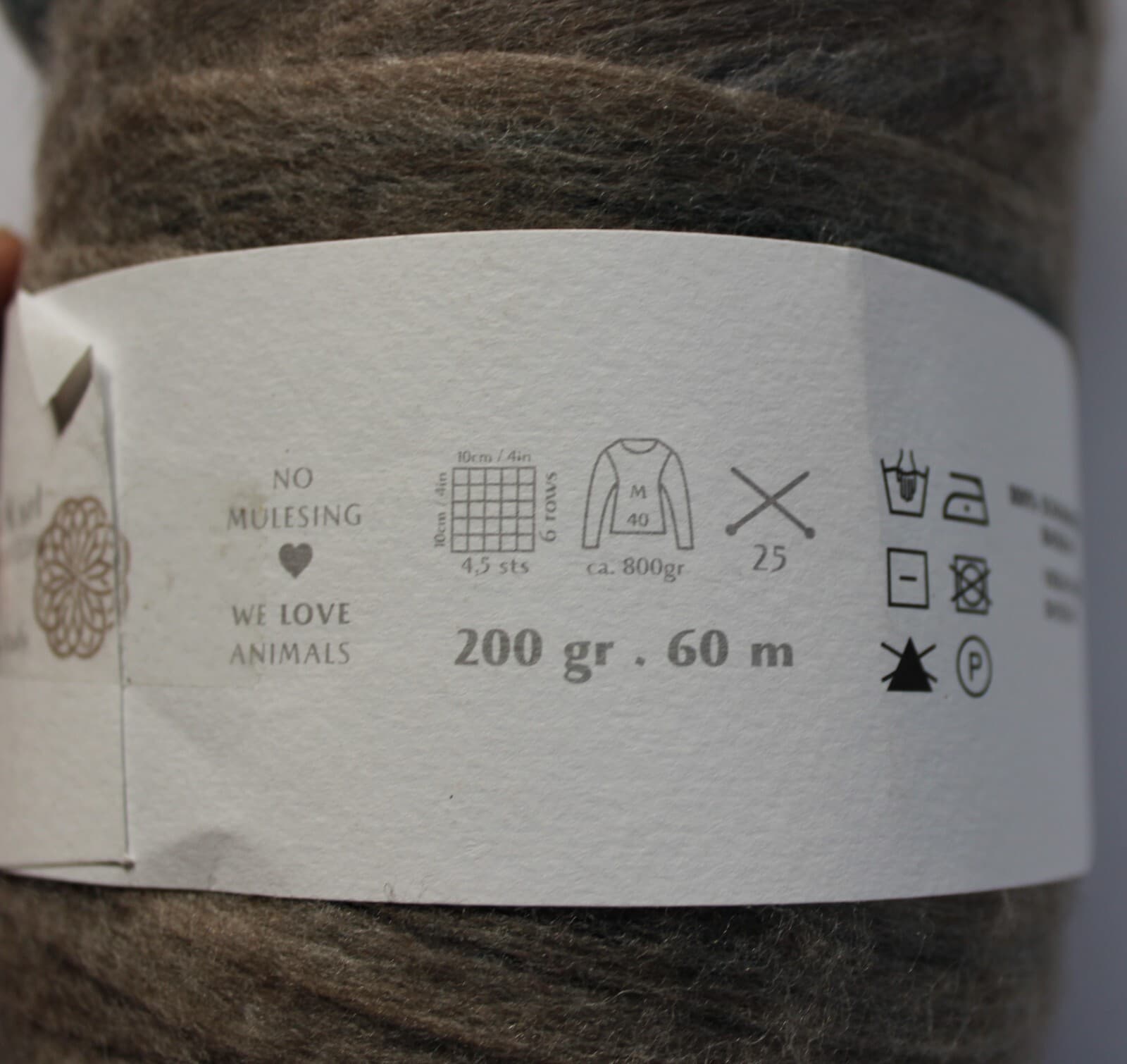 Gedifra Molto Grande 100% Virgin Wool Tan with Blue 200gr 60m - Thumbnail 6