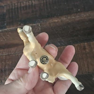 Pale Prancing Palomino Horse Pony Figurine Victoria Ceramics 3" Tall - Thumbnail 6