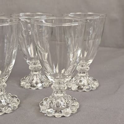 Vintage Anchor Hocking Boopie 4 3/8" Cordial Juice Glass set of 6 - 4oz. - Thumbnail 3