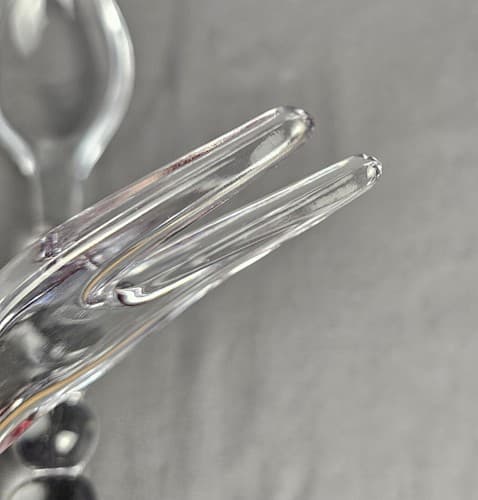 VINTAGE Imperial Glass CANDLEWICK FORK SPOON 2PC SALAD SET Excellent Condition - Thumbnail 4